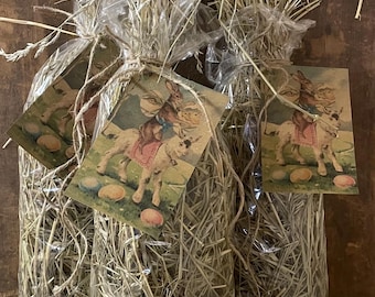 Primitive Easter Grass Bowl Filler 7x18