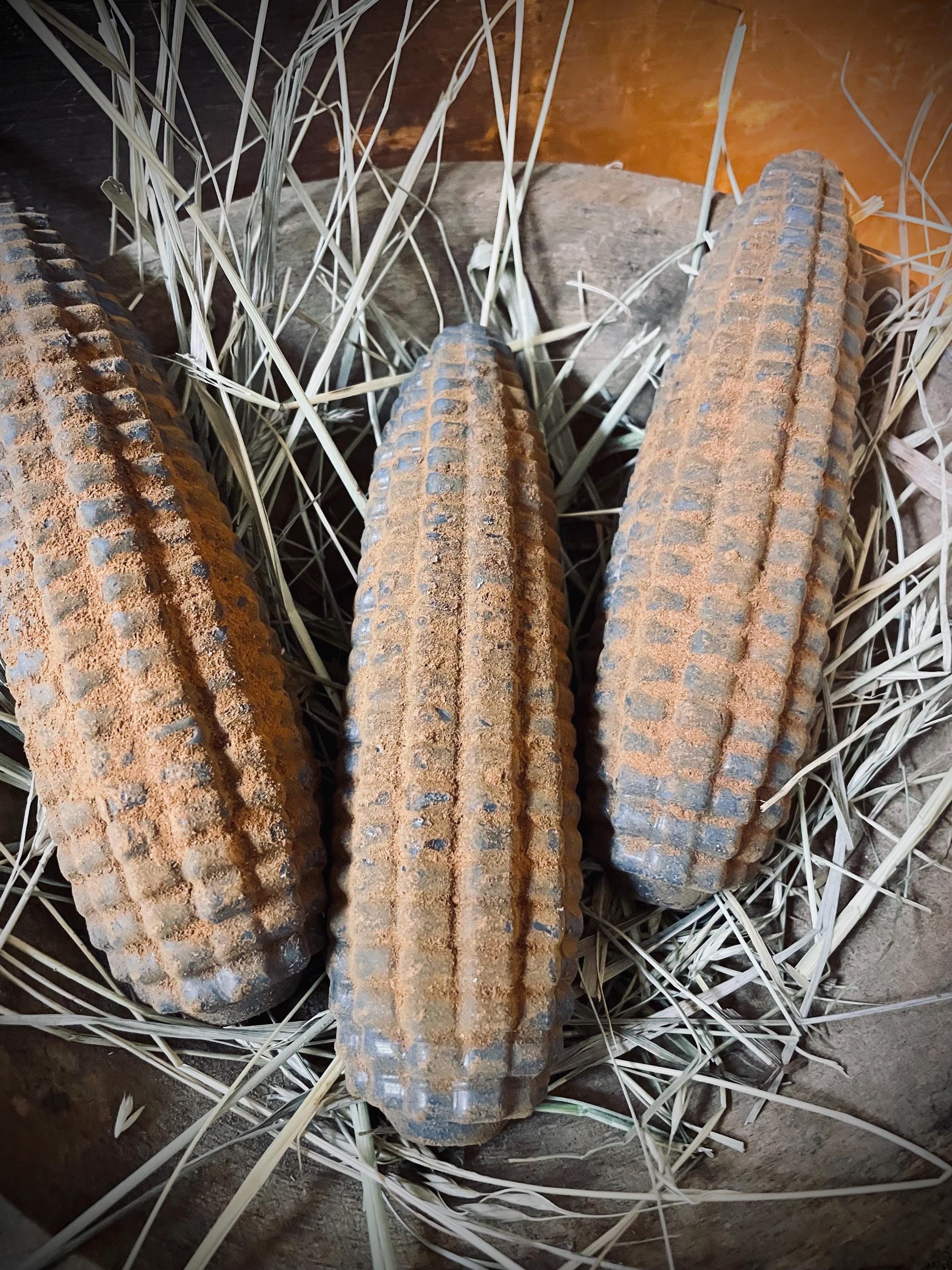 3 Primitive Fall Halloween Blackened Wax Corn Bowl Fillers - Etsy