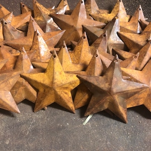 Primitive 2.25 Inch Rusty Stars Set of 50 or 100