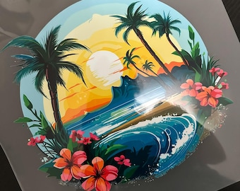 Island Vibes | Islander | Island Life | Palm Trees | Ocean | Dream Vacation | Tropics - DTF Transfer for T-Shirts | DTF Prints T-Shirts