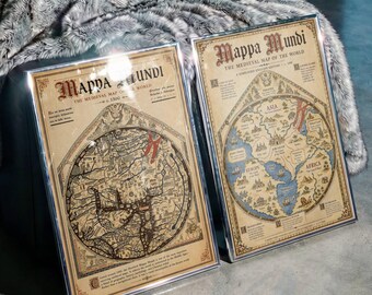 Vintage Wall Art — Medieval World Map | Mappa Mundi (1300s) Print — Giclée Canvas (Waterproof)