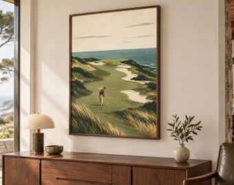 Vintage Golf Print • 1960s Wall Art • Retro Rustic Elegance • Mix & Match 3 Prints