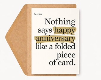 FBC Anniversary Card - Cheeky Minimalist Humour