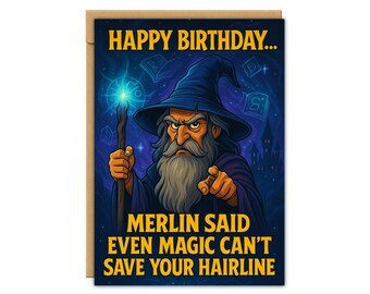 Funny Wizard Birthday Card - FBC Cards