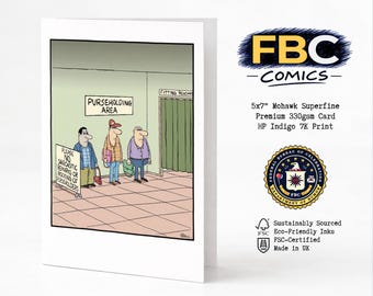 Shopping Comic • Hilarious Greeting Card for Him or Her | Friend, Girlfriend & Boyfriend Birthday Gift
