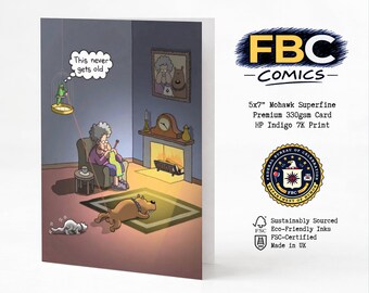 Hilarious Pet Lover's Birthday Card • FBC Comics