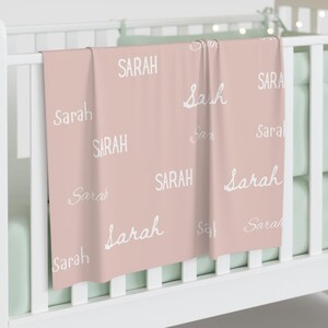 Personalized Baby Swaddle Blanket, Soft Infant Blanket, Custom Name Baby Shower Gift, Newborn Blanket, Nursery Decor