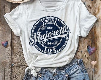 Majorette T-Shirt, Bandführer T-Shirt, Baton Twirling Top, Drum Majorette Shirt, Parade Outfit Bekleidung