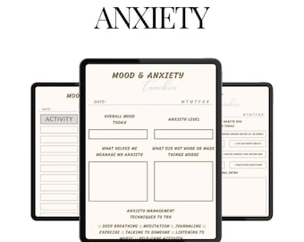 Daily Mood and Anxiety Tracker | Wellness Journal (Digital)