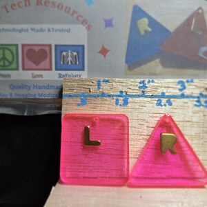 Chic Geometric X-Ray Markers with Transparent Pink Sparkle