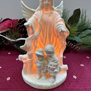Porcelain Guardian Angel lamp