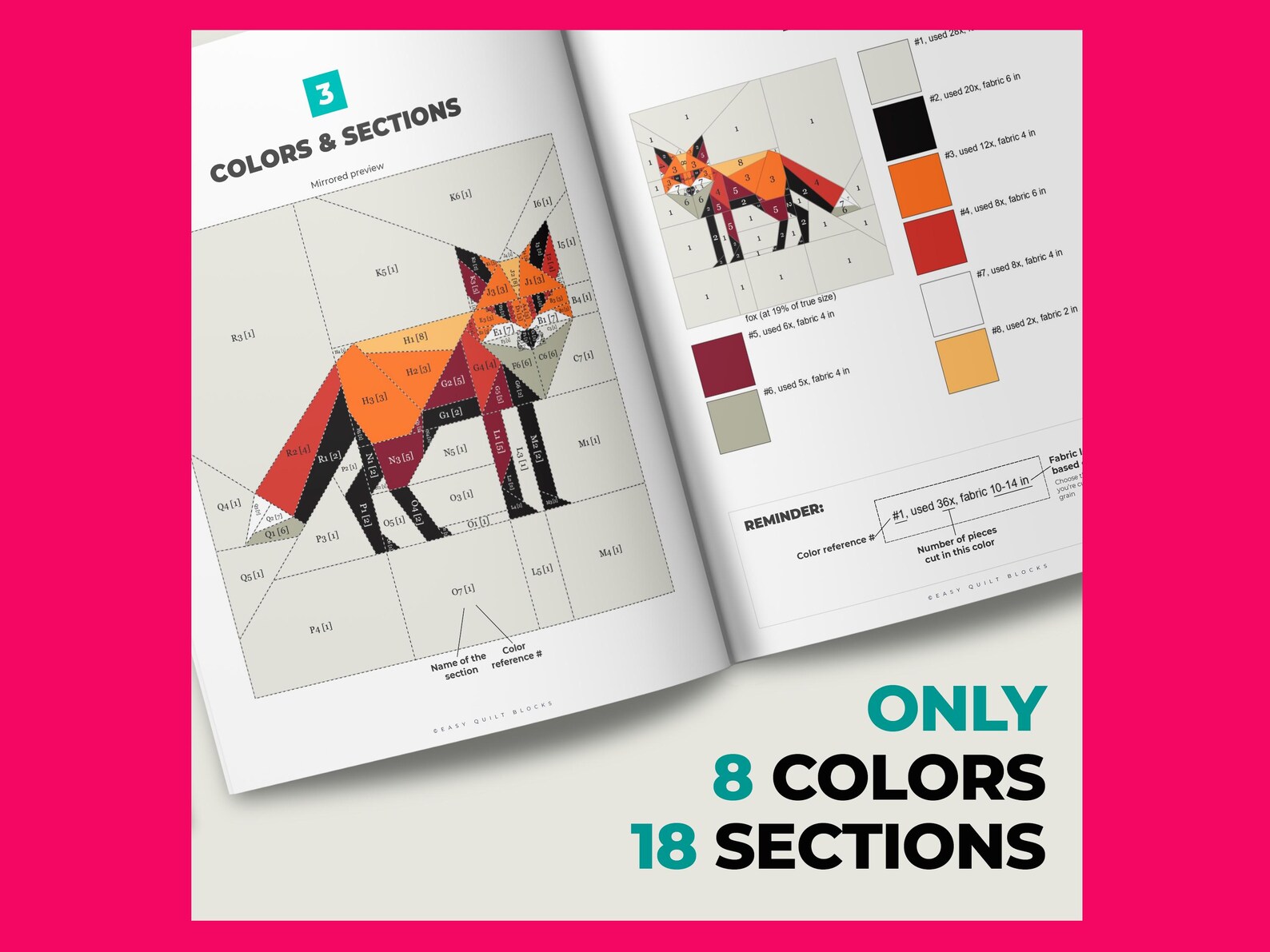 Sly Fox Quilt Block Pattern: Easy Paper Pieced Woodland Design (PDF ...
