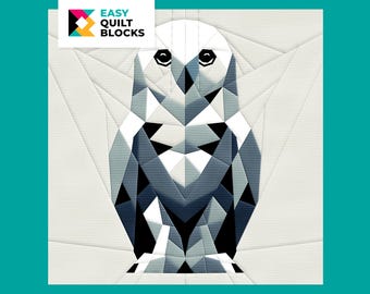 Owl Quilt Block Pattern: Paper Pieced Bird Design (PDF Pattern)