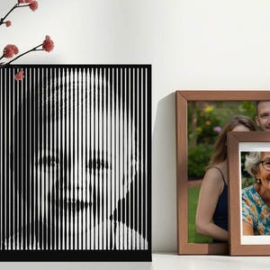 3D printed halftone effect portrait