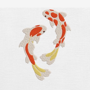 Goldfish Machine Embroidery Design: Fish Pattern File (5 Sizes) (Digital Download)