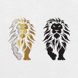 Realistic Walking Lion Machine Embroidery Design (Instant Download)
