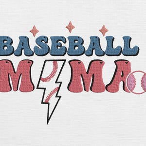 Baseball Mama Embroidery Design - Mom Digital Design, Baseball Mothers Day Embroidery Files, MAMA Designs - Instant Download - 5 Sizes