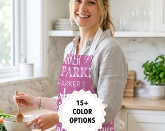 Personalized Name Apron for Cooking Enthusiasts and Food Lovers