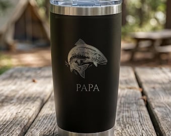 Engraved Trout Tumbler | 20oz Stainless Steel