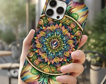 MagSafe Colorful Mandala Grateful Dead Phone Case | Impact-Resistant Cases