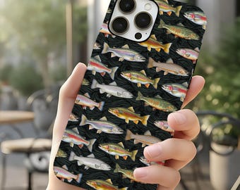 Rainbow Trout Pattern Impact-Resistant Phone Case