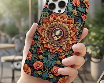 MagSafe Floral Grateful Dead Stealie Mandala Tough Phone Case