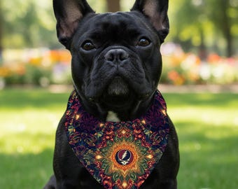 Pañuelo para mascotas Stealie Mandala / Pañuelo para perros agradecidos / Tres opciones de diseño