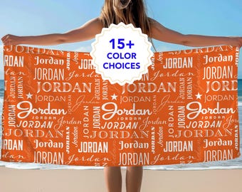 Personalized Name Beach Towel | Custom Pool Towel