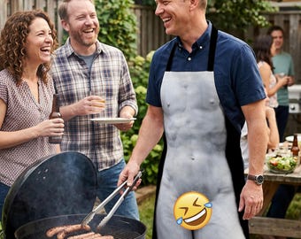 Artistic David Statue Apron, Humor Gift for Cooking Lovers, Party and BBQ Apron