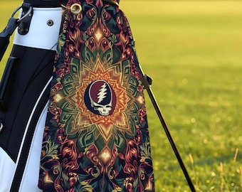 Kaleidoscope Stealie Golf Towel | Psychedelic Mandala Design