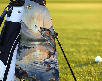 Trout Fish Microfiber Towel | Golf or Fishing Towel