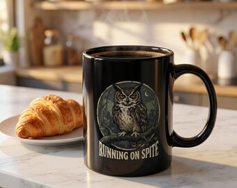 Grumpy Owl Mug | Dark Humor Coffee Cup