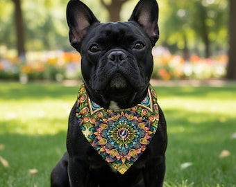 Stealie Mandala Pet Bandana | Grateful Dog Bandana | Three Design Options