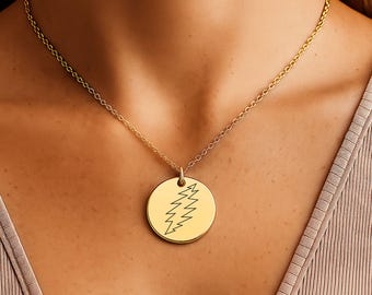13 Point Lightning Bolt, Personalized Grateful Dead Inspired coin necklace