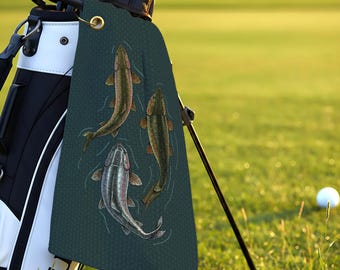 Trout Fish Microfiber Golf Towel