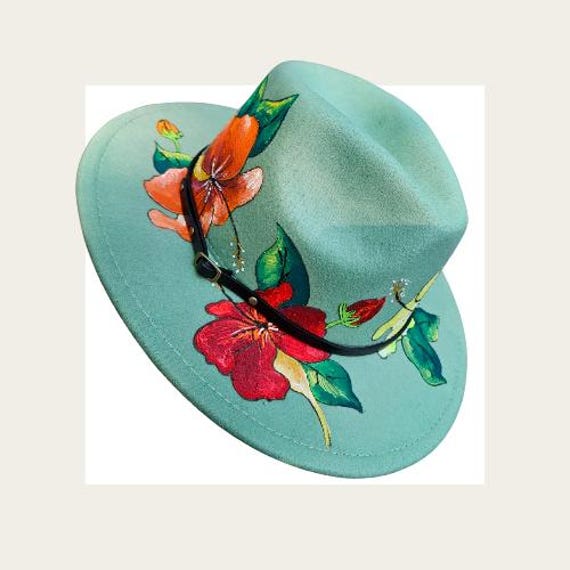 ?unique gorgeous hat? Unique hand-embroidered hat, made by a talented artisan from  main image 2