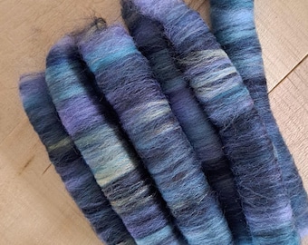 Blue Face Leicester Wool Spinning Rolags 3 Oz./85  Grams "Loch Lomond"