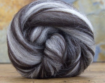 Naturally Colored Jacob Humbug Combed Top 4 Oz.