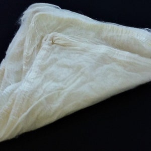 Grade A Undyed Mulberry Silk Hankies/Mawata 1 Oz/28 grams