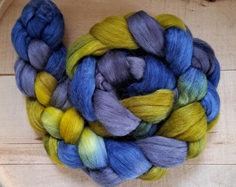 Hand Dyed Organic Merino/Kid Mohair/Eri Peace Silk 100 Grams  "Ladies' Day at the Races"