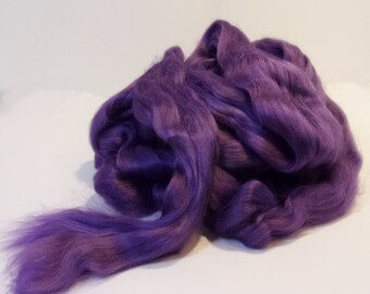 Plant Based Bamboo "Amethyst"  Combed Top for Spinning and Blending  100 gm