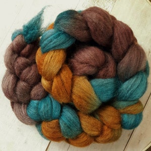 Hand Dyed BFL Combed Top 4Oz.  "Antique Tapestry"