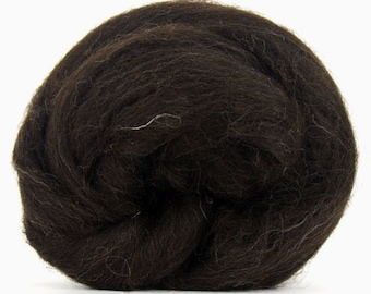 Natural Color Black Welsh Combed Top 4 Oz.