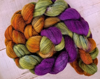 Hand Dyed BFL Combed Top 4 Oz "Brocade"