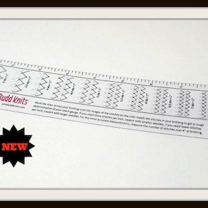 KNITTING NEEDLE GAUGE RULER - SQUARE — YARNS