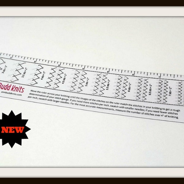 Ann Budd Knits "Stitch Gauge Ruler"