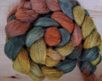 Hand Dyed BFL Combed Top 4Oz.  "Pumpkin Patch"