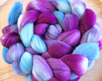 Hand Dyed Rambouillet Combed Top 4 Oz.  Crocus