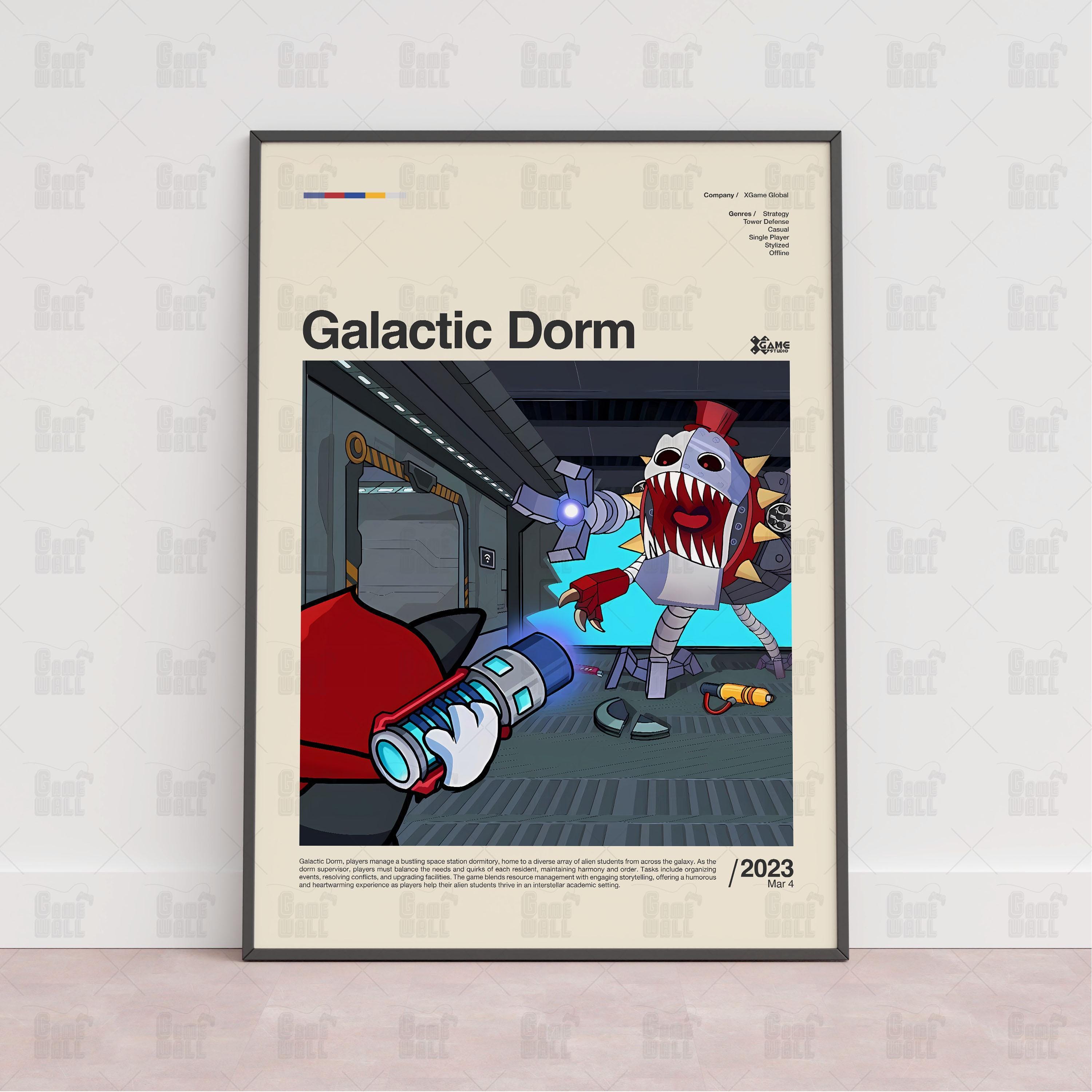 Discover Galactic Dorm Poster, Gaming Room Poster, Game Gift, Video Games Poster