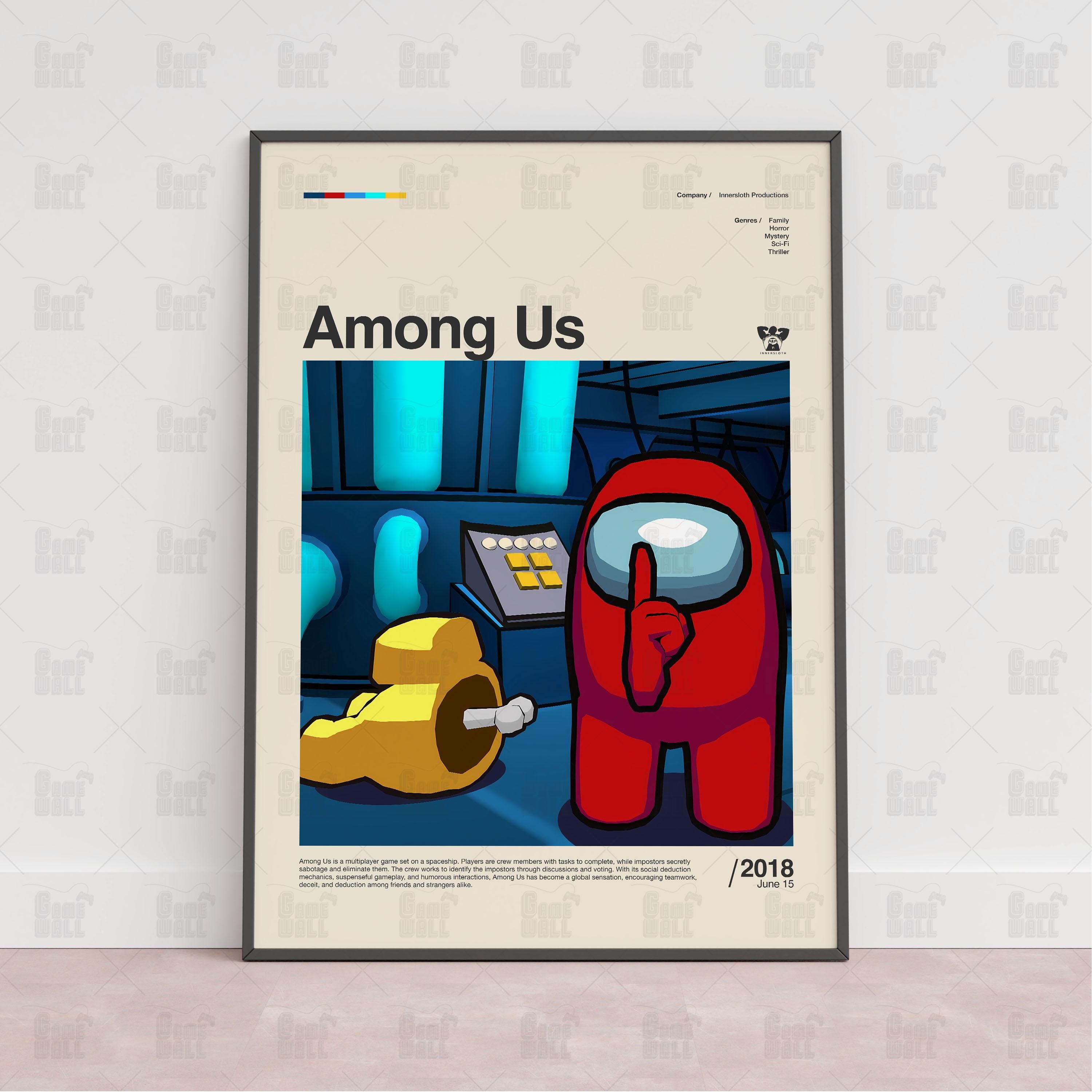Discover Among Us Poster, Gaming Room Poster, Game Gift, Video Games Poster
